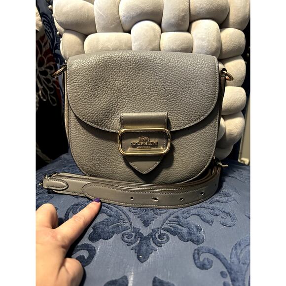 Coach Handbags - Coach Morgan Saddle Bag Granite Grey CF316